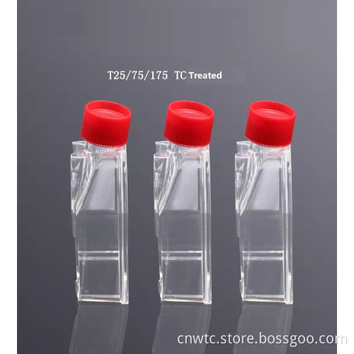 Disposable Sterilized Falcon Tissue Cell Culture Flask Filter Caps for Adherent Cells: T25 and T75 Sizes
